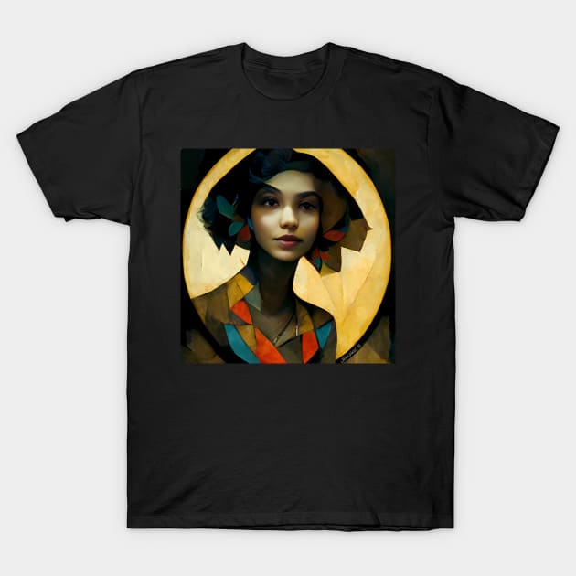 Cubic Owl Woman, No 6 - Beautiful Woman T-Shirt by JediNeil